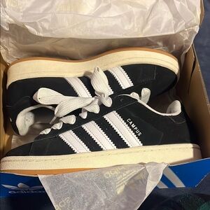 Adidas Black and White Campus Sneakers